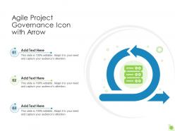Agile project governance icon with arrow