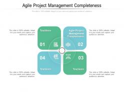 Agile project management completeness ppt powerpoint presentation pictures ideas cpb