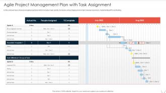 Agile Project Management Plan With Task Assignment