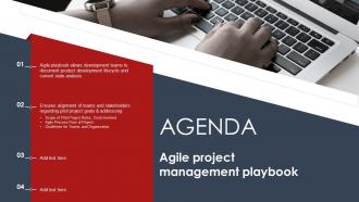 Agile Project Management Playbook Agenda Ppt Slides Layout