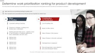 Agile Project Management Playbook Determine Work Prioritization Ranking For Product Development