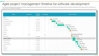 Agile Project Management Timeline For Software Development