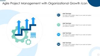 Agile Project Management With Organizational Growth Icon