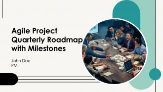 Agile Project Quarterly Roadmap With Milestones PPT Slides AT