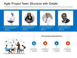 Agile project team structure with details background ppt designs