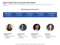 Agile project team structure with details employee ppt powerpoint presentation icon clipart images