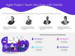 Agile project team structure with details position ppt powerpoint presentation designs download