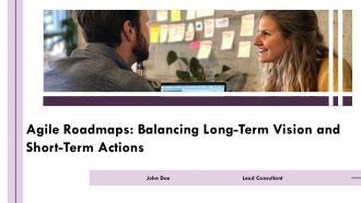 Agile Roadmaps Balancing Long Term Vision And Short Term Actions PPT Summary AT