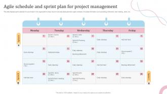 Agile Schedule And Sprint Plan For Project Management