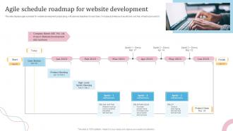 Agile Schedule Roadmap For Website Development