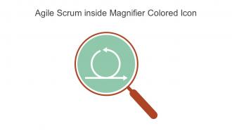 Agile Scrum Inside Magnifier Colored Icon In Powerpoint Pptx Png And Editable Eps Format