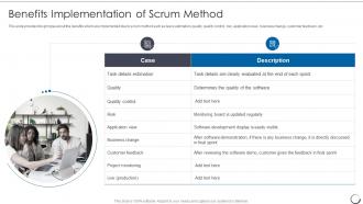 Agile Scrum Methodology Benefits Implementation Of Scrum Method