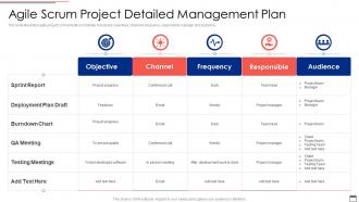 Agile Scrum Project Detailed Management Plan
