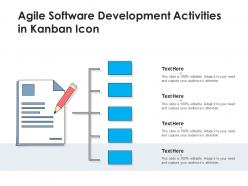 Agile Software Development Activities In Kanban Icon
