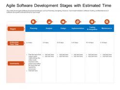 Agile Software Development Stages With Estimated Time Stages Ppt Icons