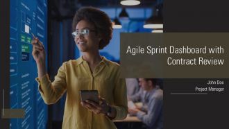 Agile Sprint Dashboard With Contract Review PPT Outline AT