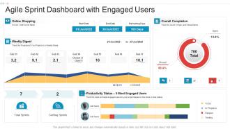 Agile sprint dashboard with engaged users