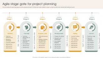 Agile Stage Gate For Project Planning