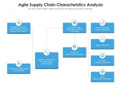 Agile supply chain characteristics analysis