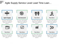 Agile supply service level lead time lean supply