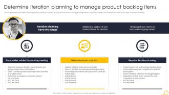 Agile Techniques For IT Team Determine Iteration Planning To Manage Product Backlog Items