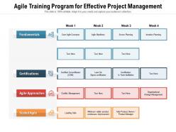 Agile training program for effective project management