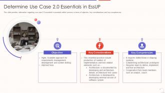 Agile unified process aup it determine use case 2 0 essentials in essup