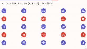 Agile unified process aup it icons slide