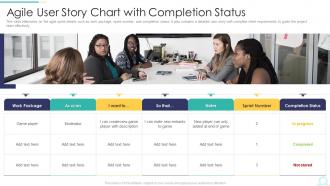 Agile User Story Chart With Completion Status Ppt Layouts