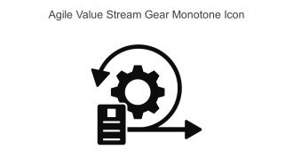 Agile Value Stream Gear Monotone Icon In Powerpoint Pptx Png And Editable Eps Format