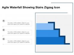 Agile waterfall showing stairs zigzag icon