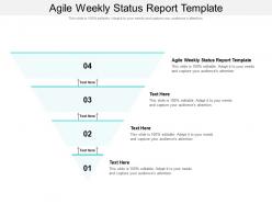 Agile weekly status report template ppt powerpoint presentation ideas aids cpb
