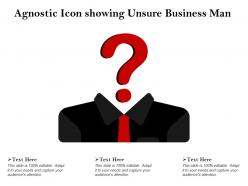 Agnostic icon showing unsure business man