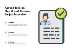 Agreed icon on shortlisted resume for job interview