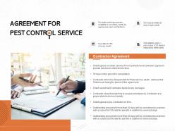 Agreement for pest control service ppt powerpoint presentation styles background designs