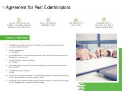 Agreement for pest exterminators ppt powerpoint presentation outline inspiration