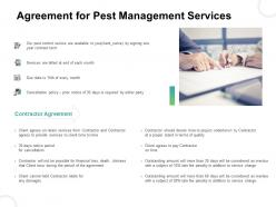 Agreement for pest management services ppt gallery icon