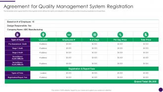 Agreement For Quality Management System Registration How To Achieve ISO 9001 Certification