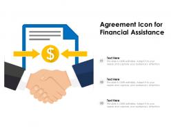 Agreement icon for financial assistance
