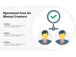 Agreement icon for mutual contract