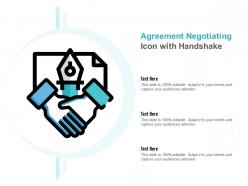 Agreement Negotiating Icon With Handshake