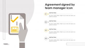 Agreement Signed By Team Manager Icon