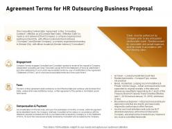 Agreement Terms For HR Outsourcing Business Proposal Ppt Powerpoint Presentation Gallery