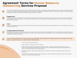Agreement terms for human resource outsourcing services proposal ppt powerpoint presentation portfolio