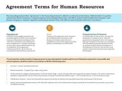 Agreement Terms For Human Resources Ppt Powerpoint Presentation Pictures
