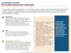 Agreement terms for human resources proposal ppt powerpoint presentation outline