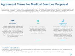 Agreement Terms For Medical Services Proposal Ppt Powerpoint Presentation Ideas
