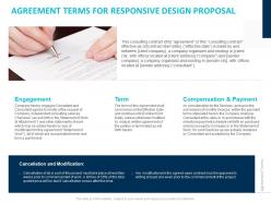 Agreement Terms For Responsive Design Proposal Ppt Powerpoint Presentation Show