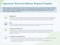 Agreement Terms For Sublease Proposal Template Ppt Powerpoint Gallery Show