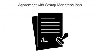 Agreement With Stamp Monotone Icon In Powerpoint Pptx Png And Editable Eps Format